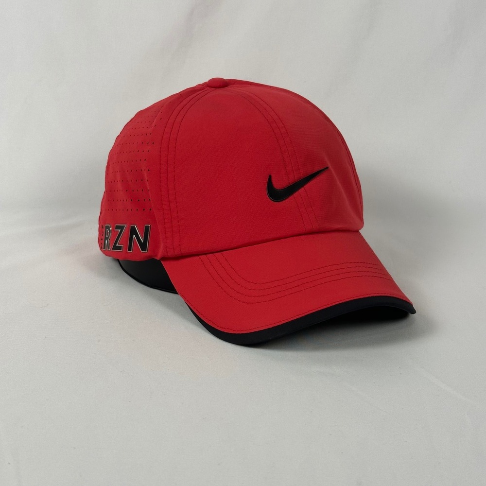 Nike Golf RZN VRS Hat Mens OSFM Red Perforated Performance 2014 Cap Hook & Loop